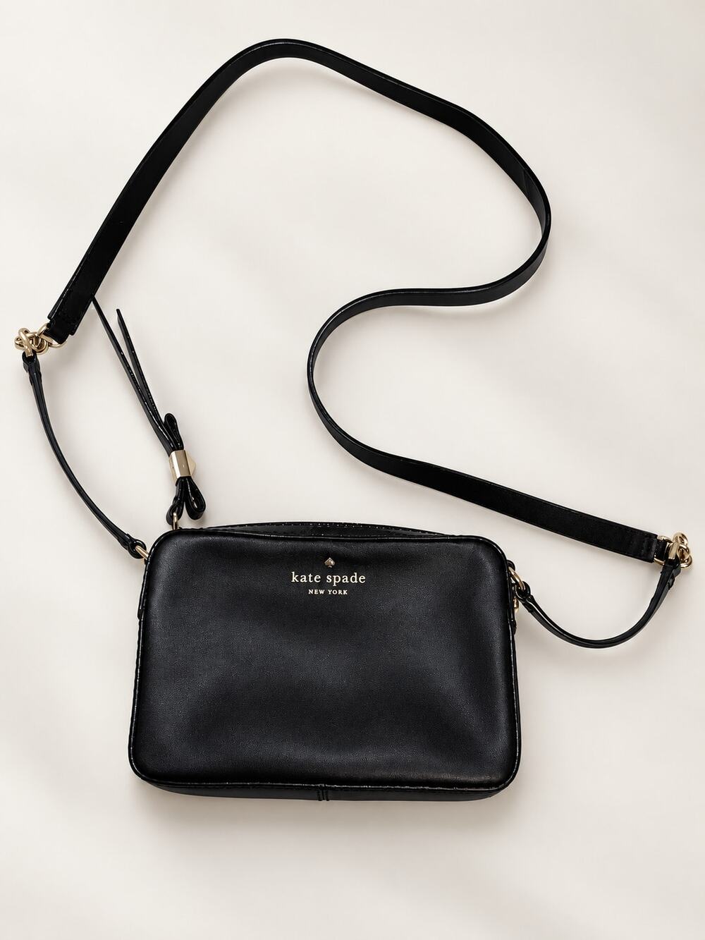 Kate Spade Black Crossbody Bag Bow Patent Leather Small